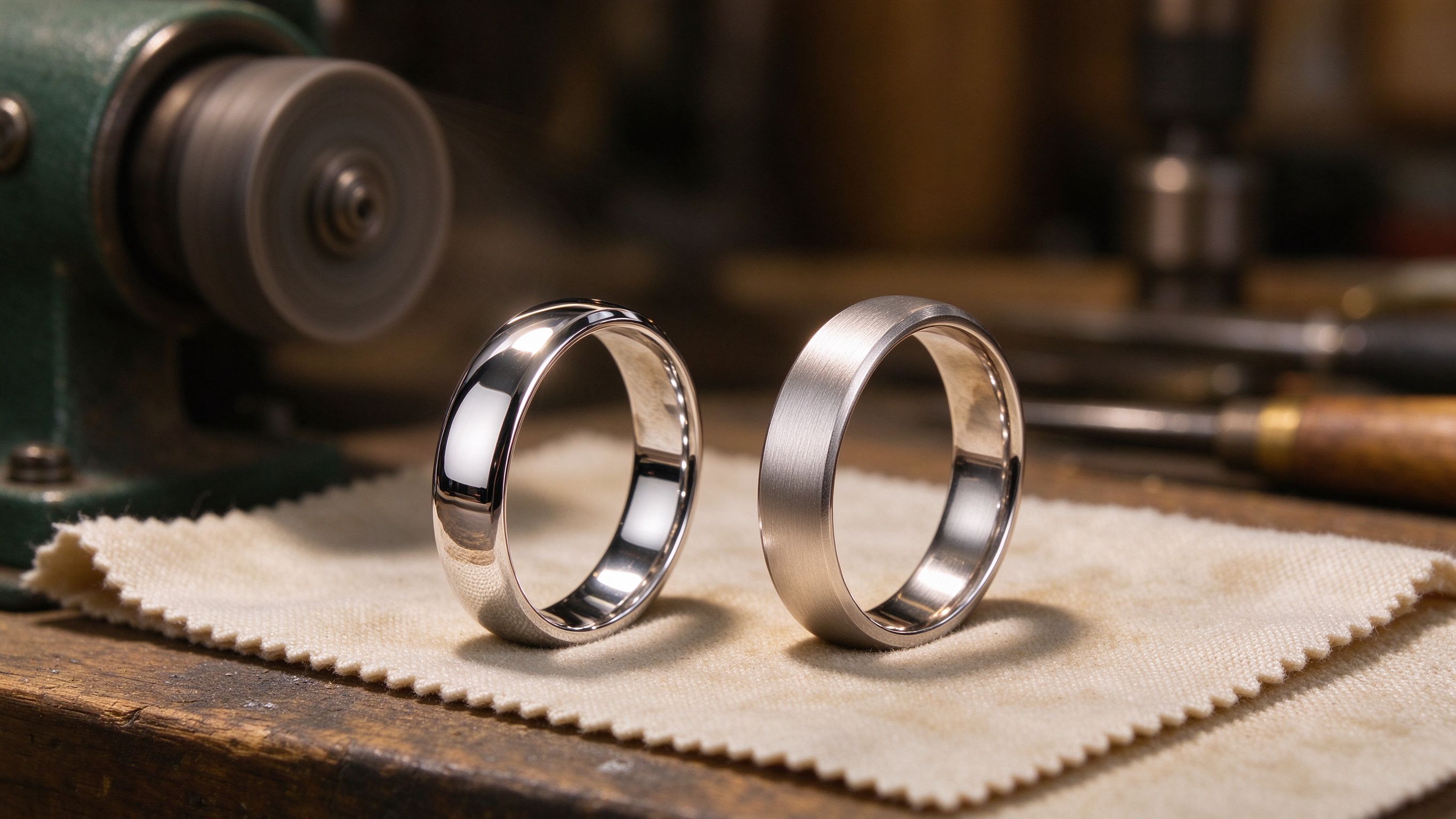 Machine vs hand polished silver rings