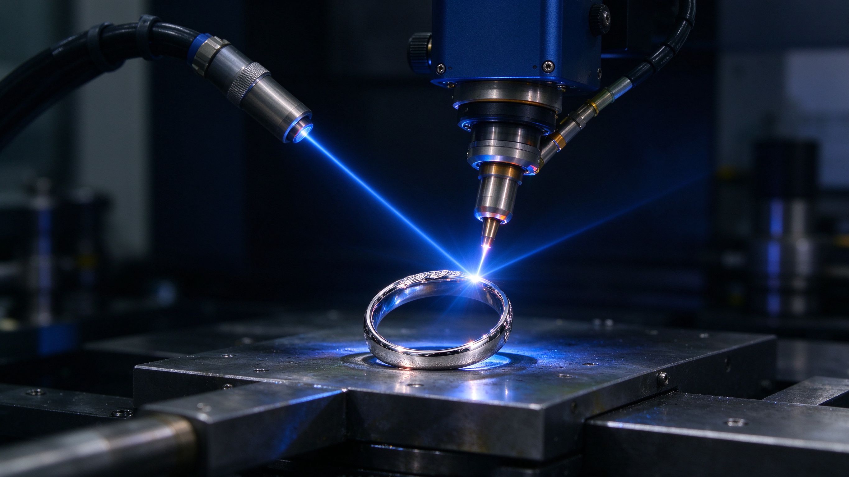 Laser welding silver ring