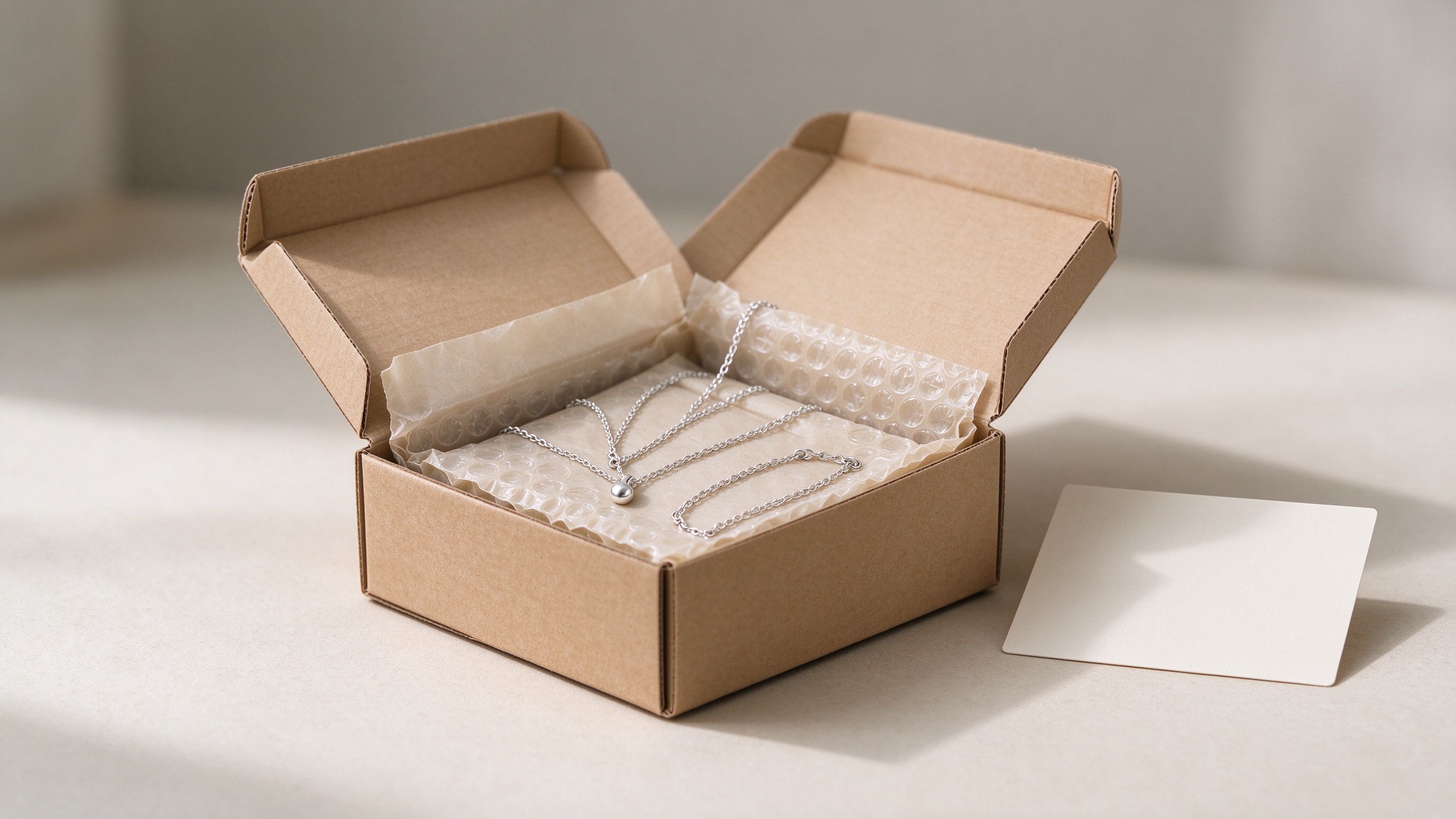 Silver jewelry dropshipping packing