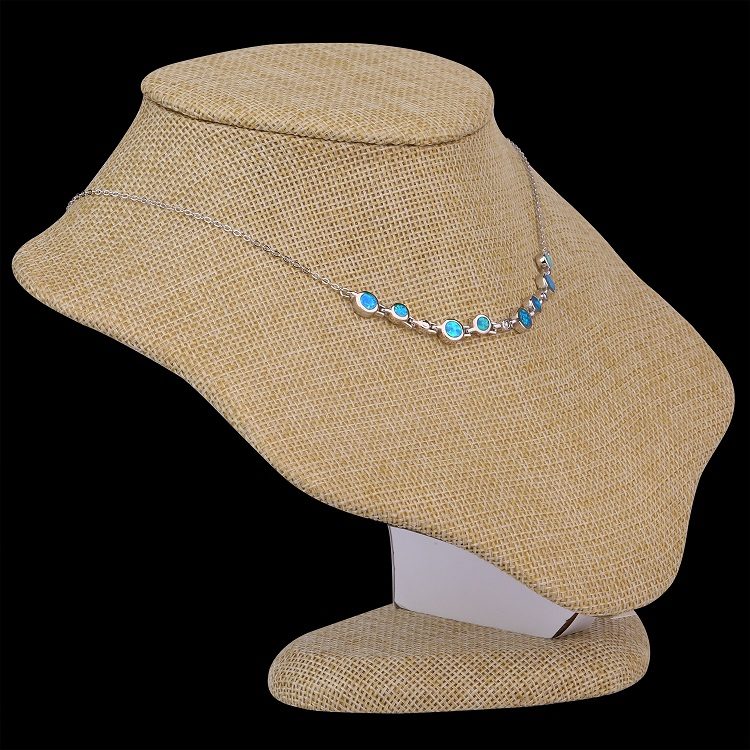 Custom Women Gemstone Jewelry Fashion Silver Tennis Chain Necklace