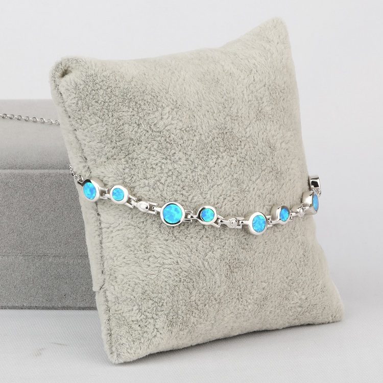 Custom Women Gemstone Jewelry Fashion Silver Tennis Chain Necklace