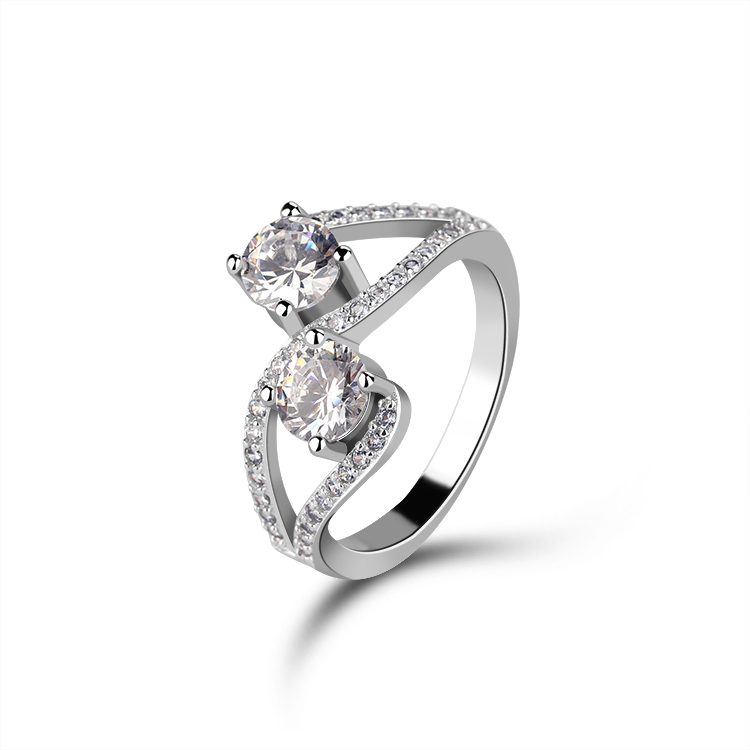 Custom Unique Personalised Simple Style 925 Sterling Silver Rings With Natural Gemstones