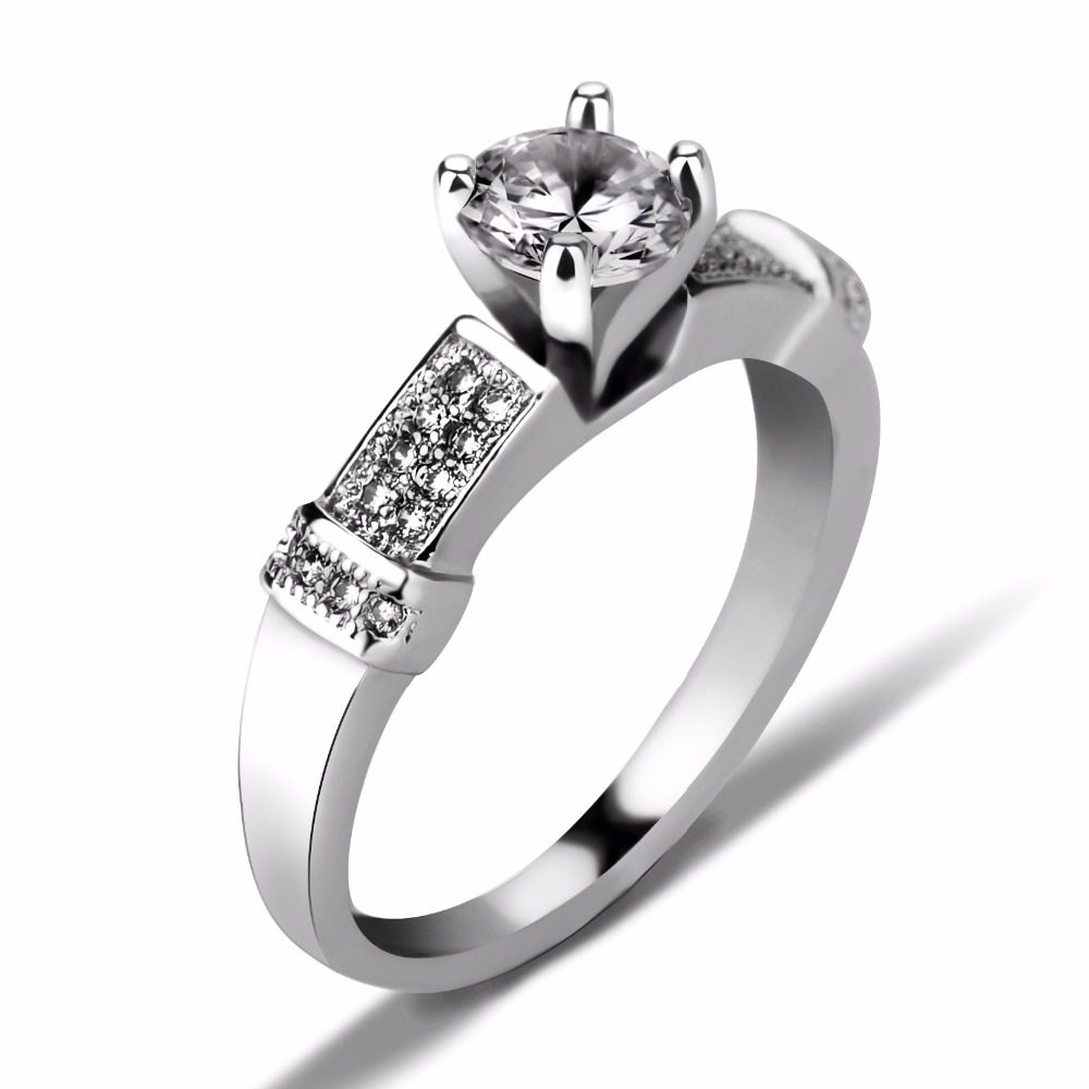 Engagement Wedding Latest Design Cz Ladies Rings 925 Sterling Silver Ring Custom Brass Mascot Zircon IGI Eternity Band Rings