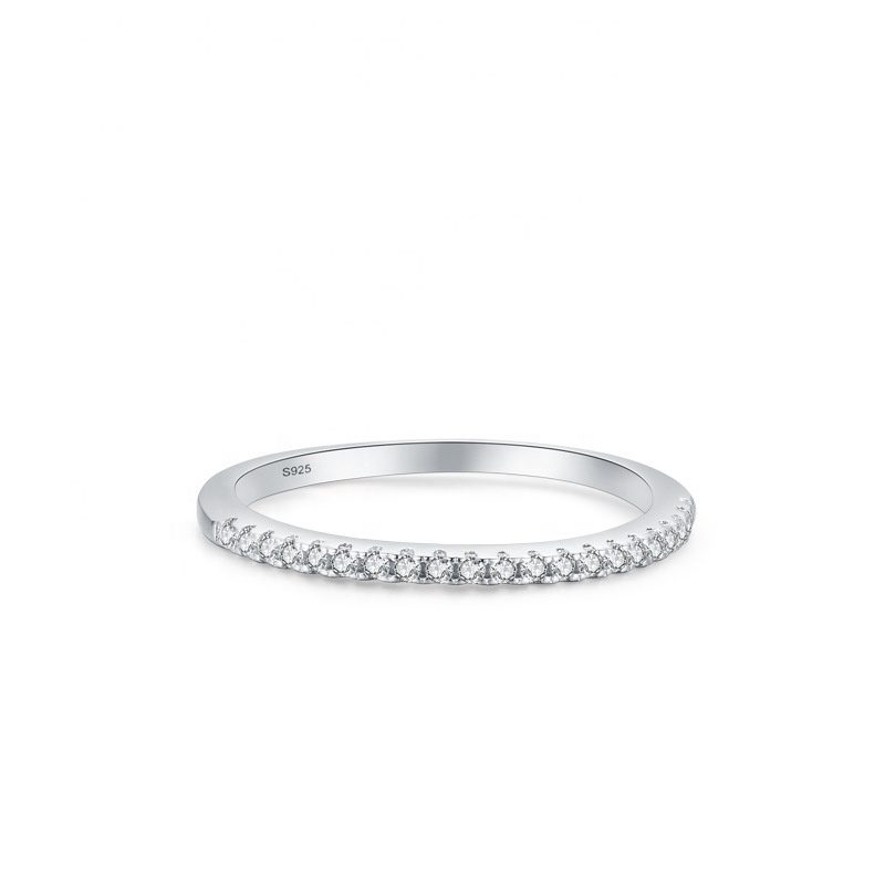 Hot Sale Jewelry Elegant Fashion Environmental protection Copper Zircon Set 925 Silver Ring