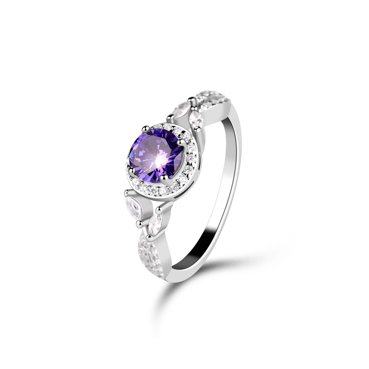 Mascot Custom Birthstone Ring Pure 925 Silver Jewelry Natural Stone Ring