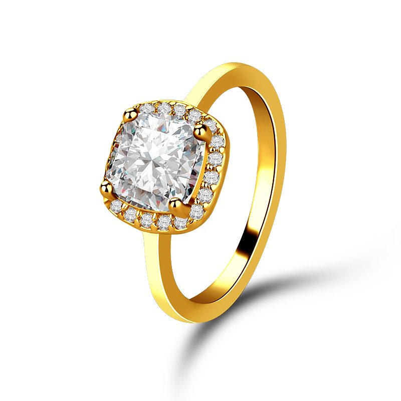 White Gold Wedding Setting Diamond Woman Sterling Silver Ring With Stone Vintage Zircon Ring