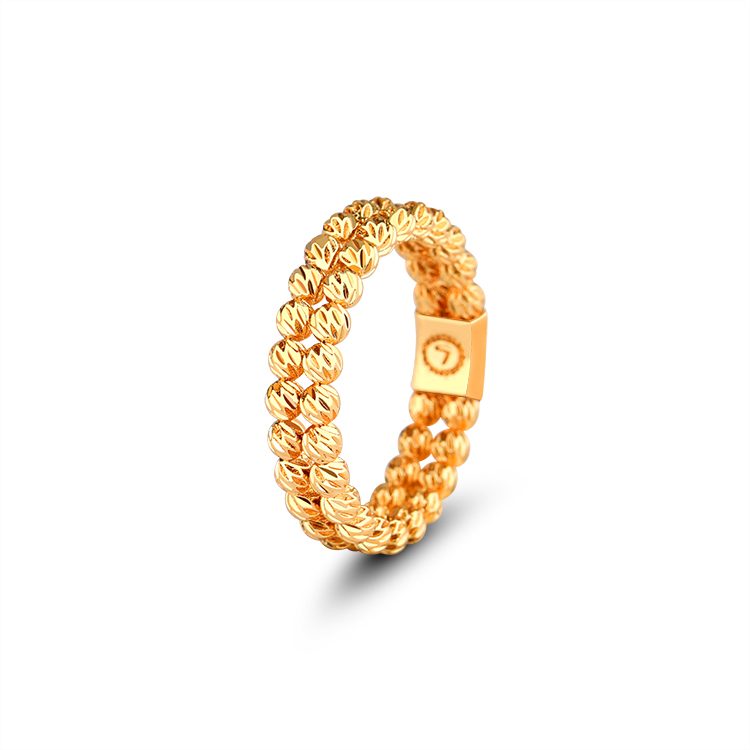 Custom Brass Fashion Jewelry Adjustable Open Rings Fashion Design Engraved Brass Ring Set Jewelry