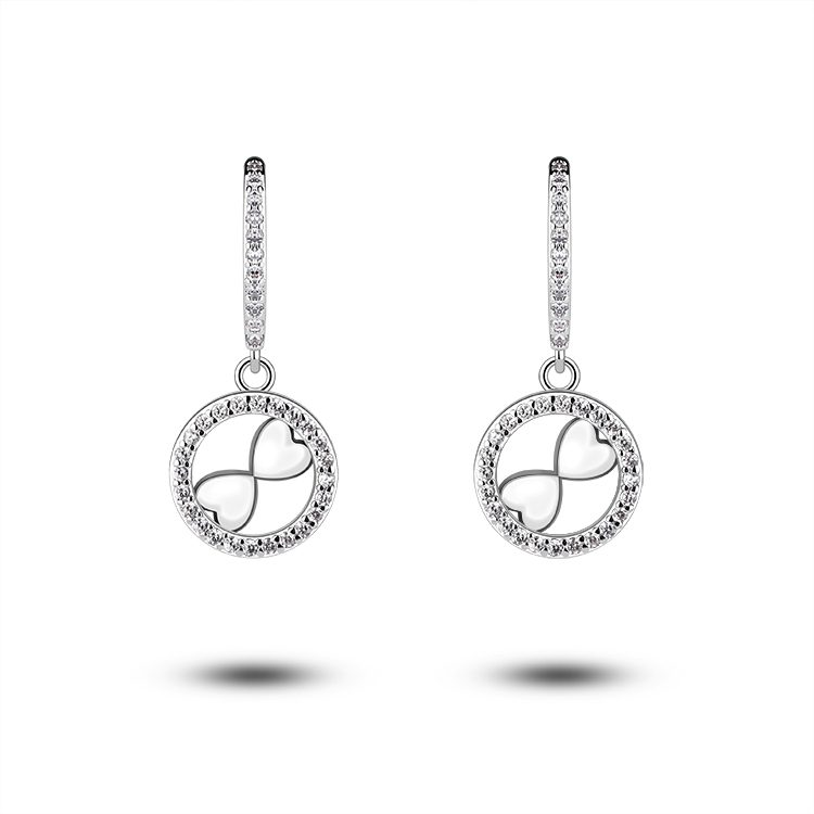 Wholesale Jewelry Luxury Emerald Sterling Silver Earrings Fashion 925 Sterling Silver Classic Silver Earring