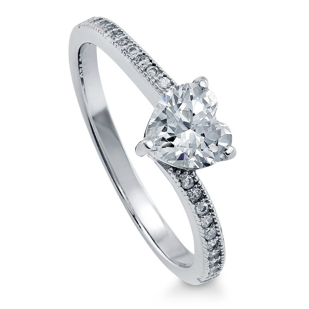 High End Fine Wholesale Wax Molds 925 Silver Rings for Women Heart