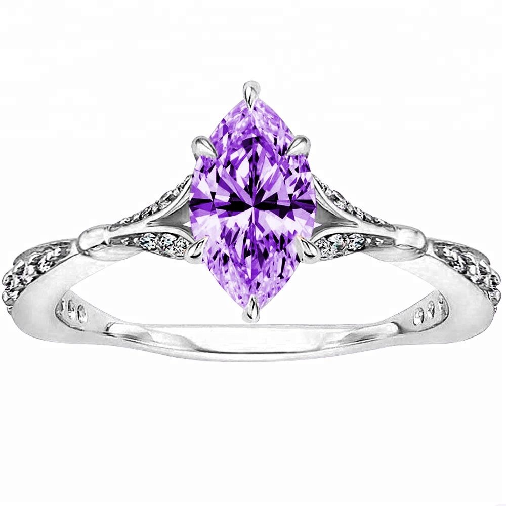 2023 Shenzhen Designs Jewelry Rose Gold Plated Cubic Zirconia 925 Silver Ring