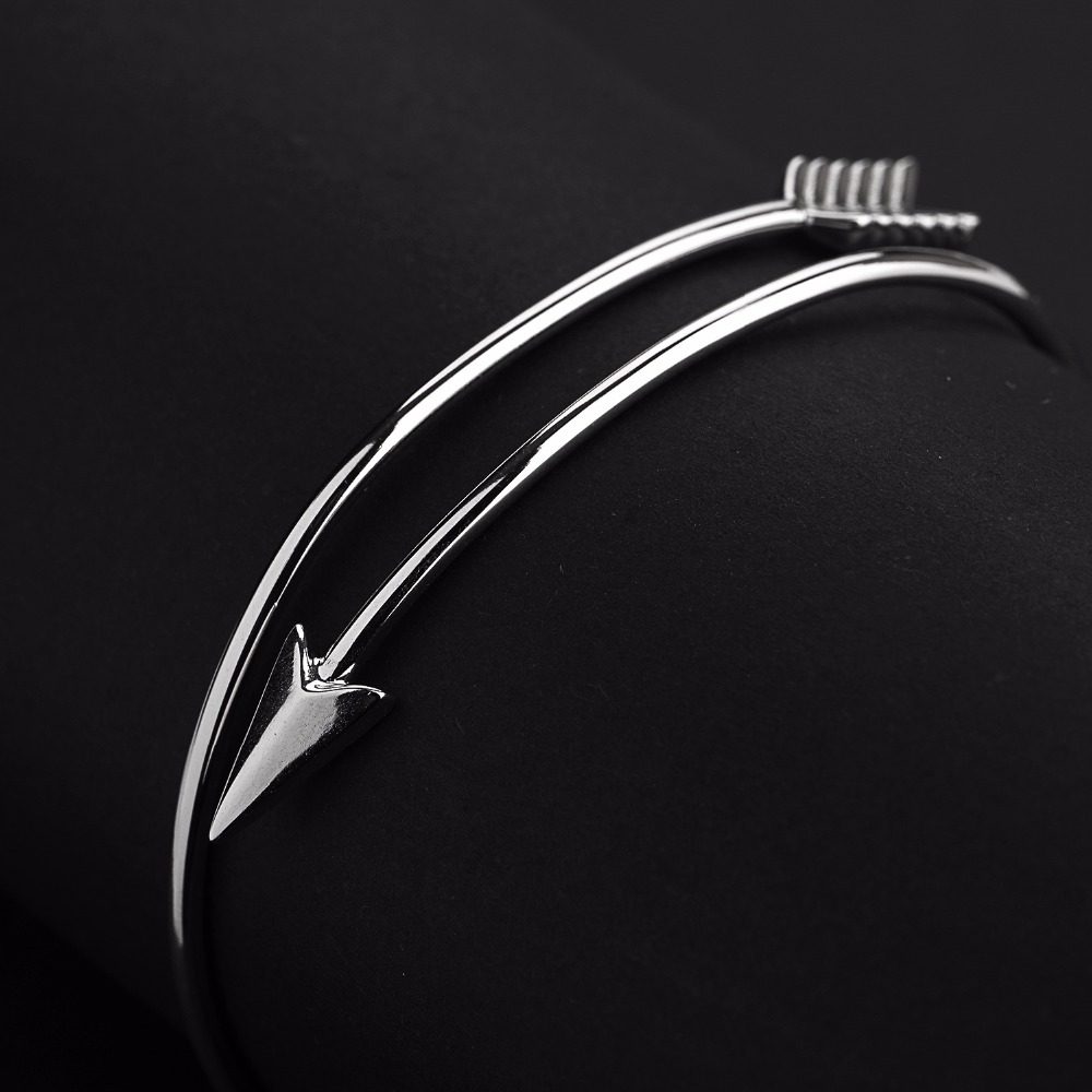 Dropshipping Ladies Handmade Indian Jewelry Arrow Silver Bracelet Bangle