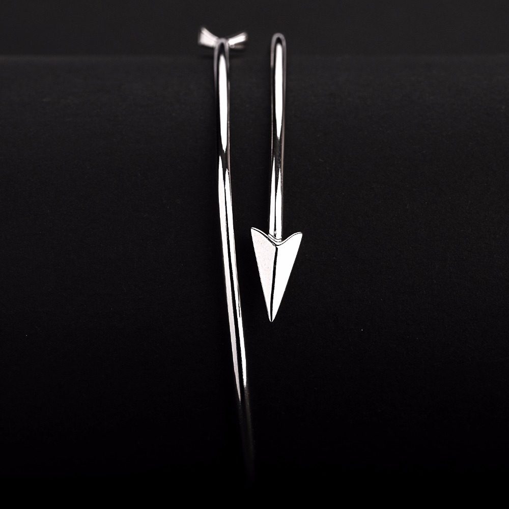Dropshipping Ladies Handmade Indian Jewelry Arrow Silver Bracelet Bangle