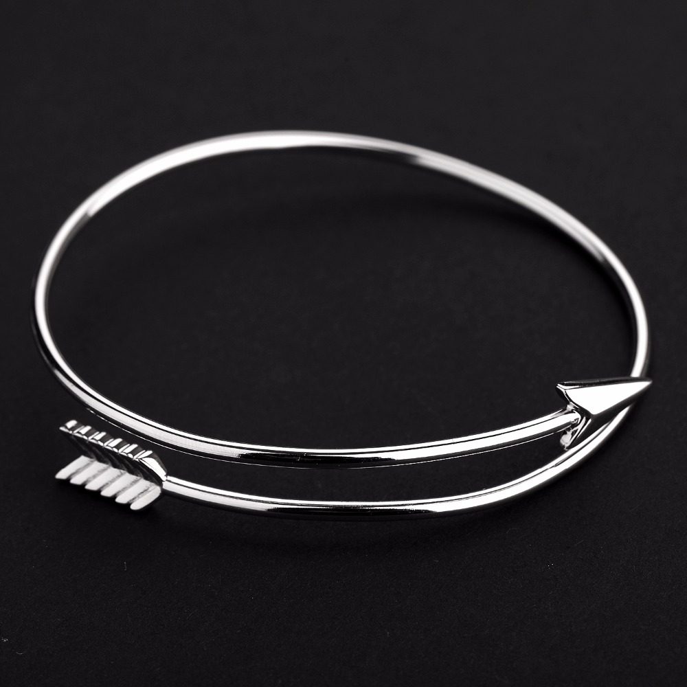 Dropshipping Ladies Handmade Indian Jewelry Arrow Silver Bracelet Bangle