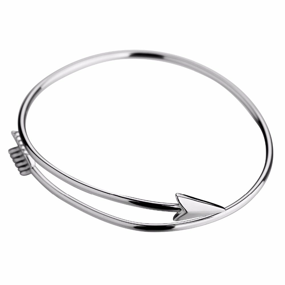 Dropshipping Ladies Handmade Indian Jewelry Arrow Silver Bracelet Bangle