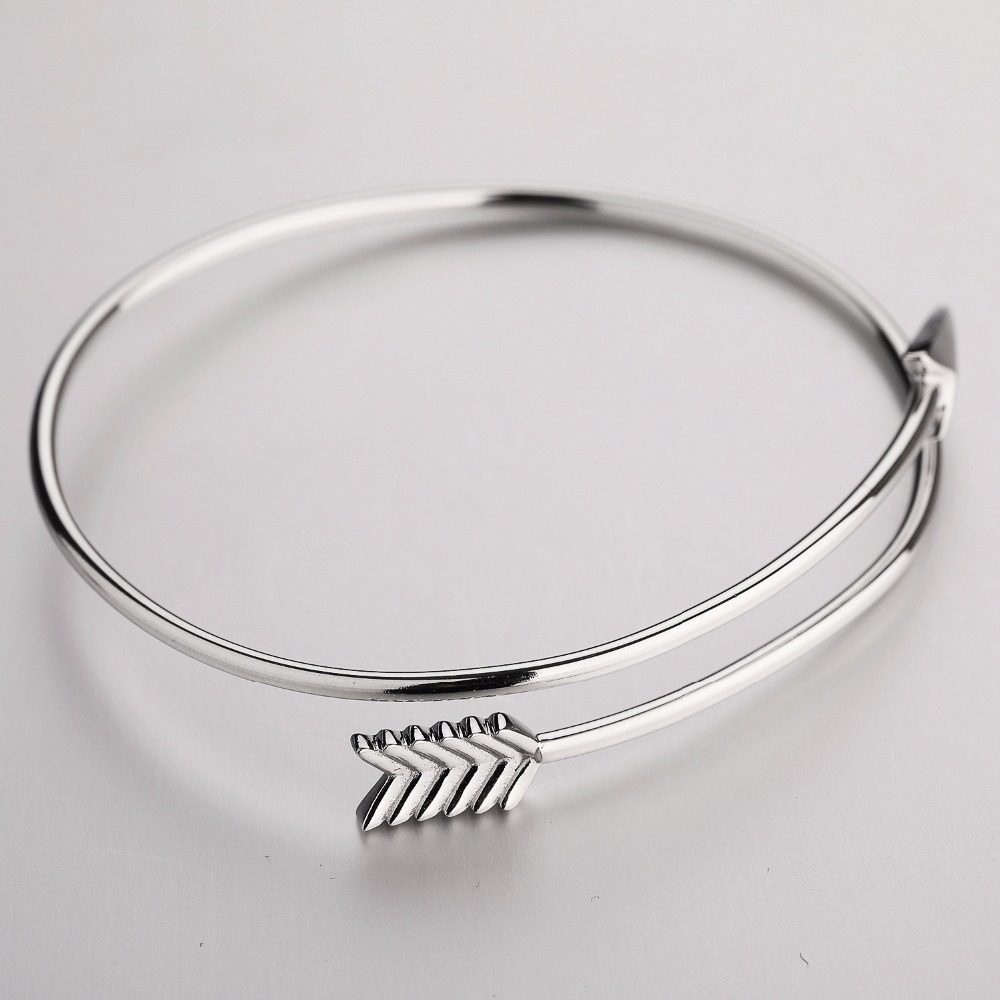 Dropshipping Ladies Handmade Indian Jewelry Arrow Silver Bracelet Bangle