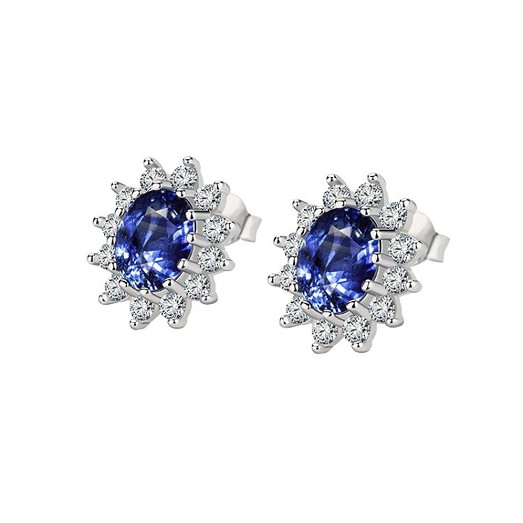 Clear Cubic Zrconia Earring Korean Earring Cz Flower Cute Earings for Girls