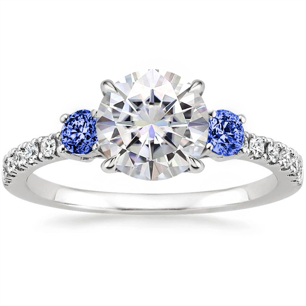 Popular Style Cubic Zircon Sterling Silver 925 Single Stone Ring Designs