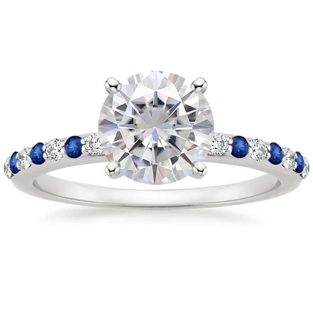Women Italian S925 Silver Diamond Drill Bit Engagement Ring