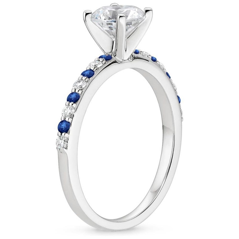 Women Italian S925 Silver Diamond Drill Bit Engagement Ring