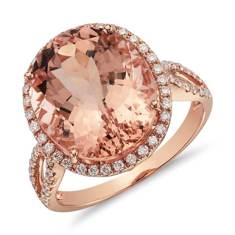 Customize Morganite Stone Fashion Wholesale Silver Morganite Ring