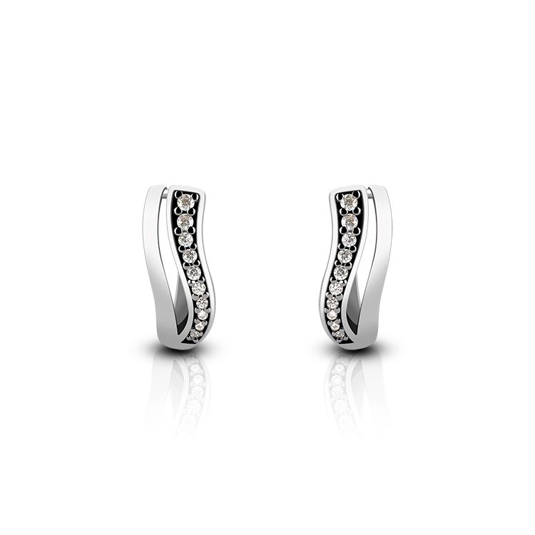 Cubic Zircon Stud Jewelry Earrings Custom Logo Mascot Charm Earrings  925 Sterling Silver for Women