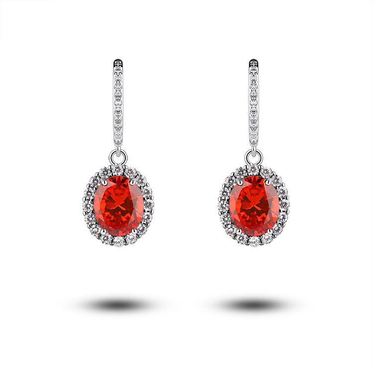 Wholesale Jewelry Classic Rudy Drop Earrings Grade Exquisite 3A Zircon Diamond Earrings Luxury Sterling Silver Zirconia Jewelry