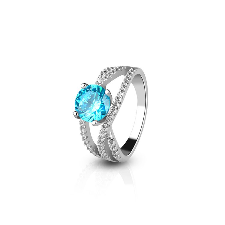Mascot Custom 2023 New Engagement Ring Wholesale Moissanite Rings S925 Sterling Silver Lady Moissanite Ring