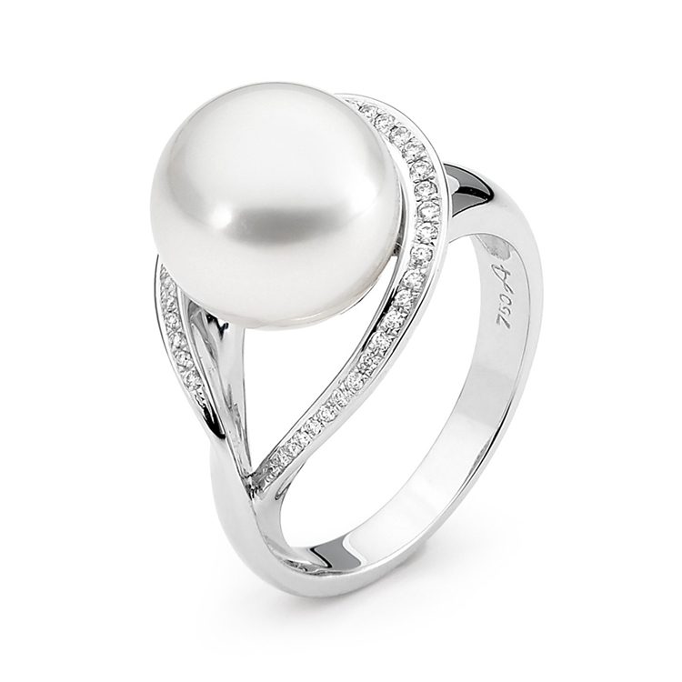 Custom New Designs Women Fine Jewelry 925 Sterling Silver Pearl Ring