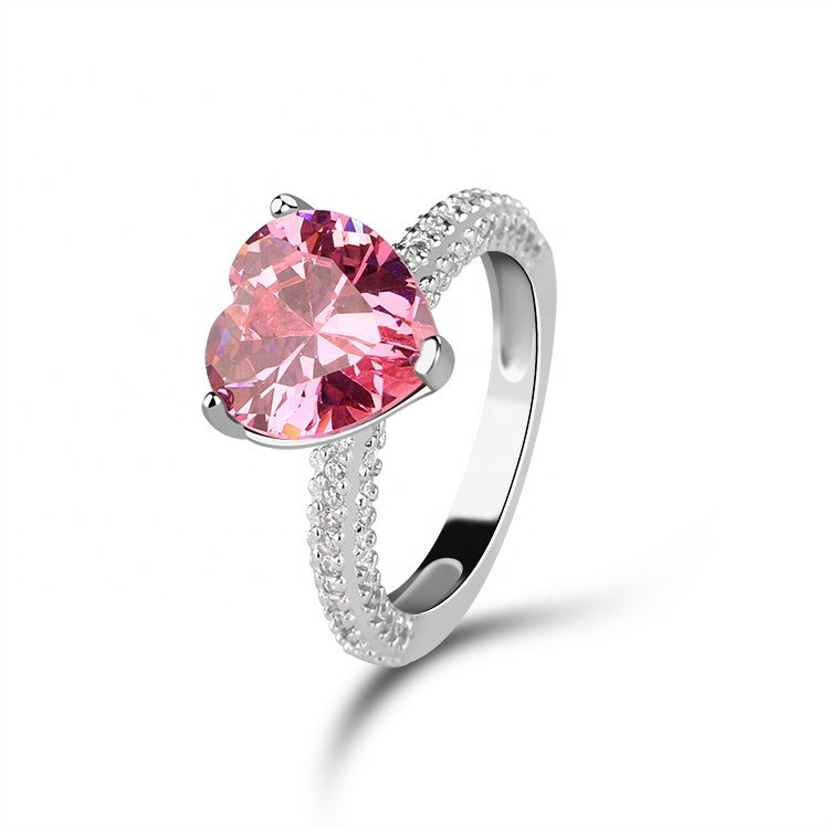 Custom Women Accessories Cubic Zirconia Diamond Eternity Rings Moissanite Ring Silver S925
