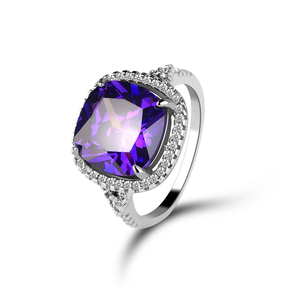 Mascot Custom 925 Silver Big Oval Tanzanite Stone Vintage Engagement Rings for Women