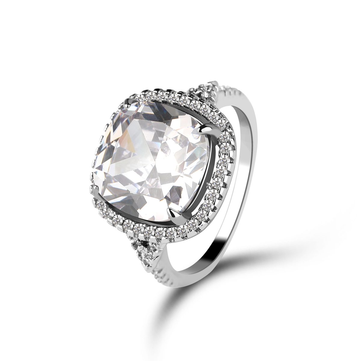 Mascot Custom 925 Silver Big Oval Tanzanite Stone Vintage Engagement Rings for Women