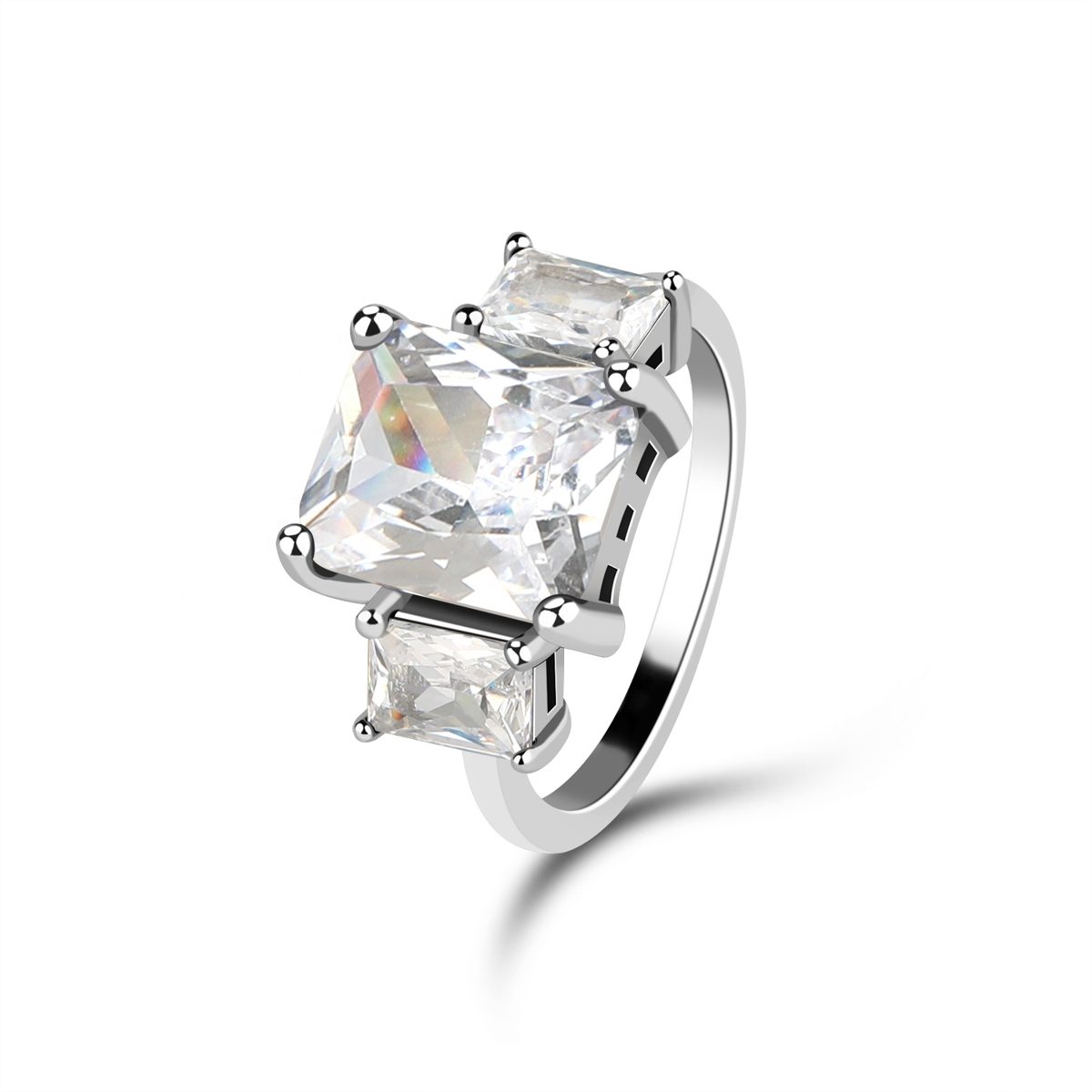 Mascot Custom Crystal 925 Sterling Silver New Style Lady Wedding Ring