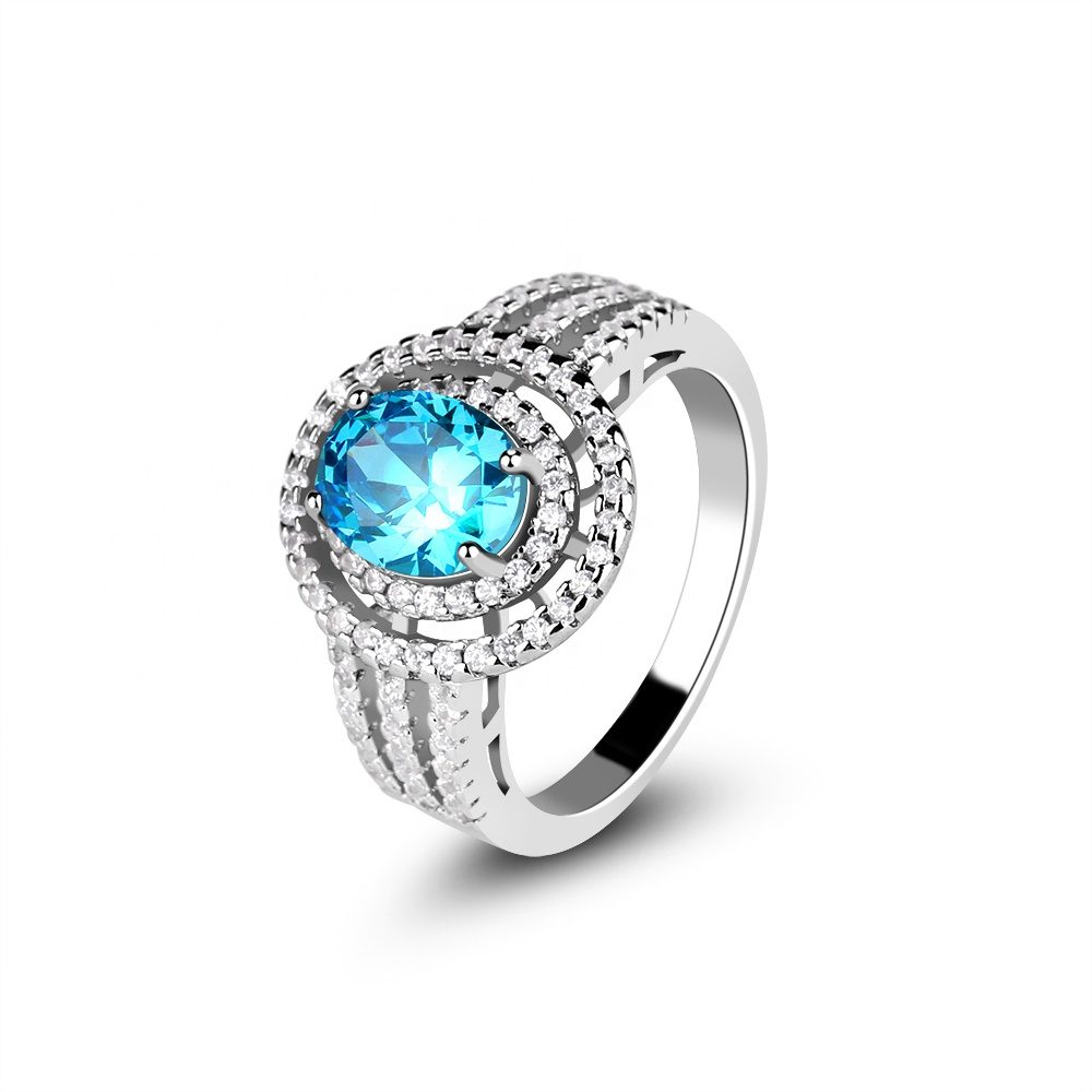 Customized Mascot New Fashion Fine Jewelry Custom 925 Sterling Silver Engagement Wedding Gemstone Rings