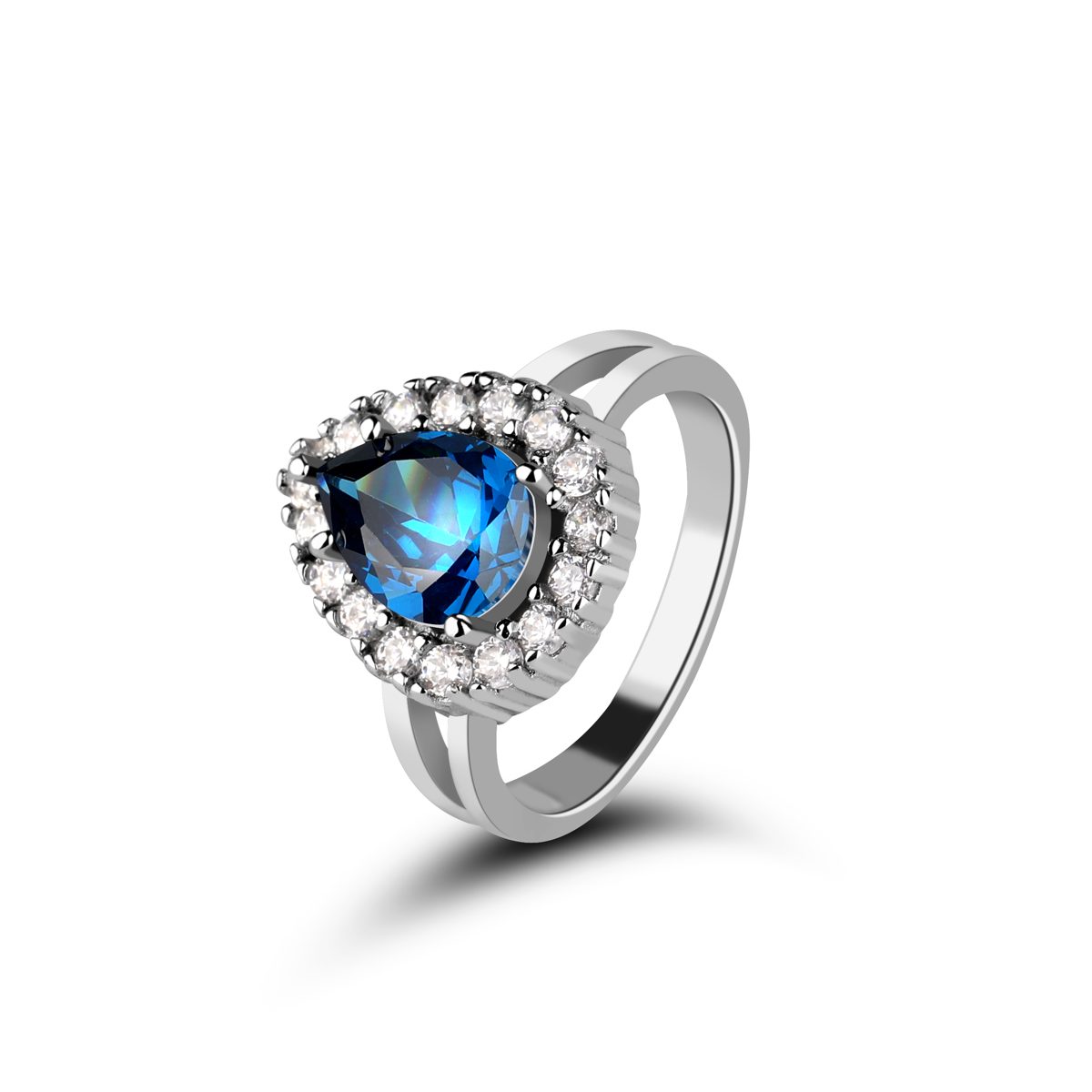 Mascot Custom Classic Timeless Sterling Silver Ring Set Wedding Ring for Women