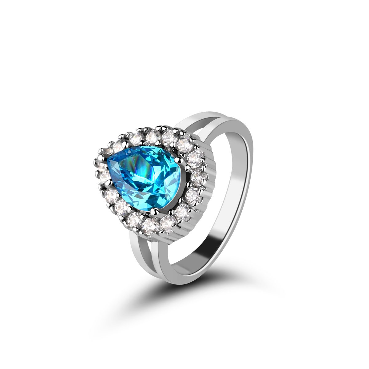 Mascot Custom Classic Timeless Sterling Silver Ring Set Wedding Ring for Women