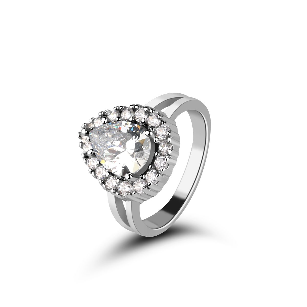 Mascot Custom Classic Timeless Sterling Silver Ring Set Wedding Ring for Women