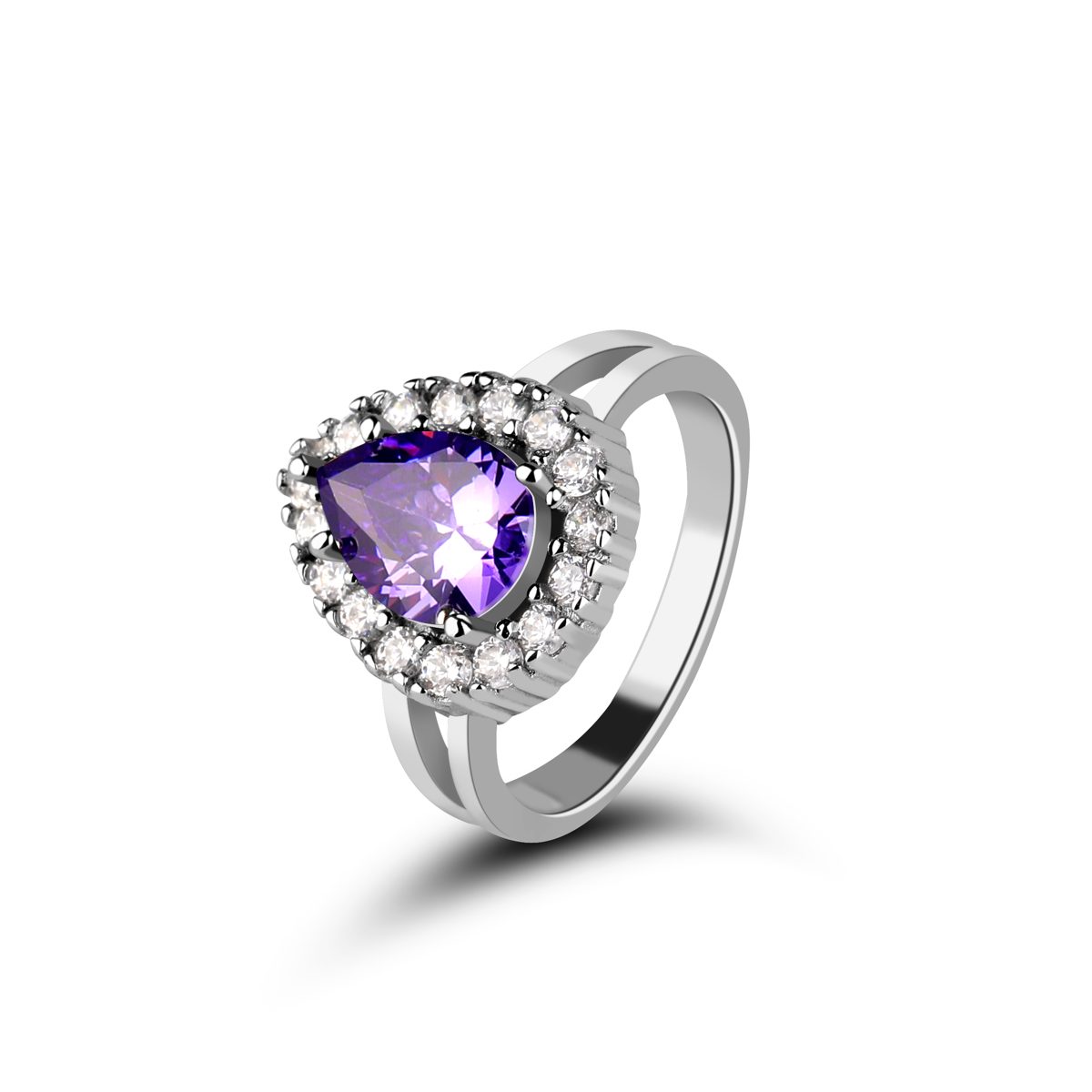 Mascot Custom Classic Timeless Sterling Silver Ring Set Wedding Ring for Women