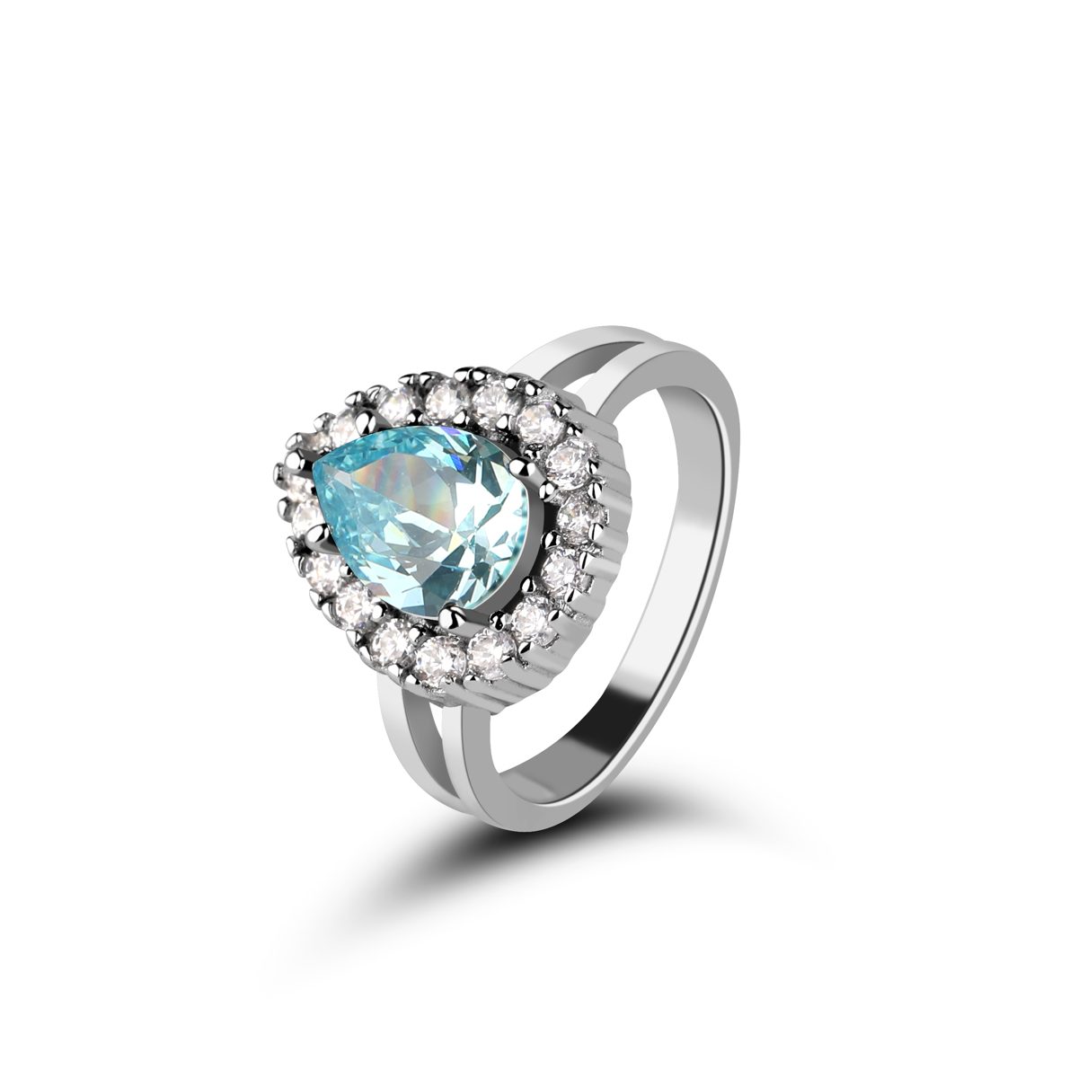 Mascot Custom Classic Timeless Sterling Silver Ring Set Wedding Ring for Women