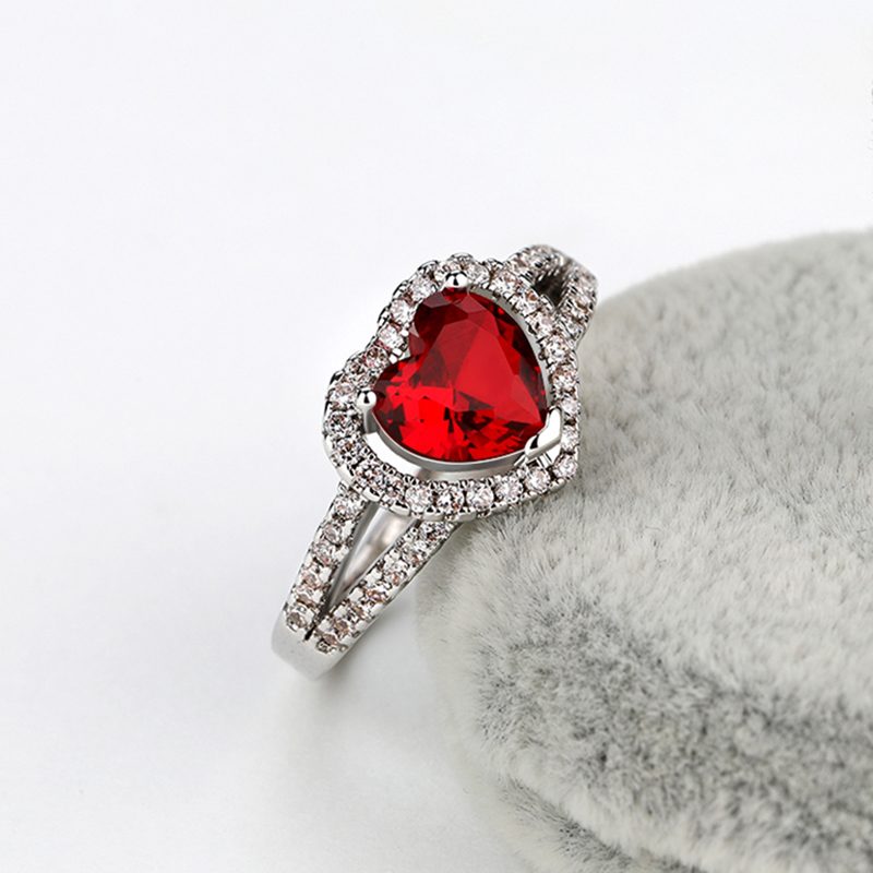 Mascot Wholesale Custom Jewelry Rhodium Plated Birth Stone Heart