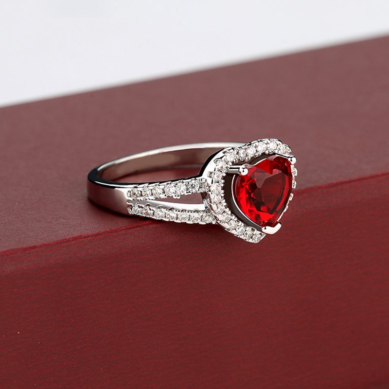 Mascot Wholesale Custom Jewelry Rhodium Plated Birth Stone Heart