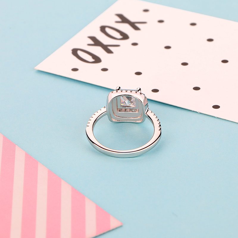 Mascot High Quality Silver Ring Jewelry Woman Silver 925 Gold Plated Sterling Ring With Gemstone Rings
