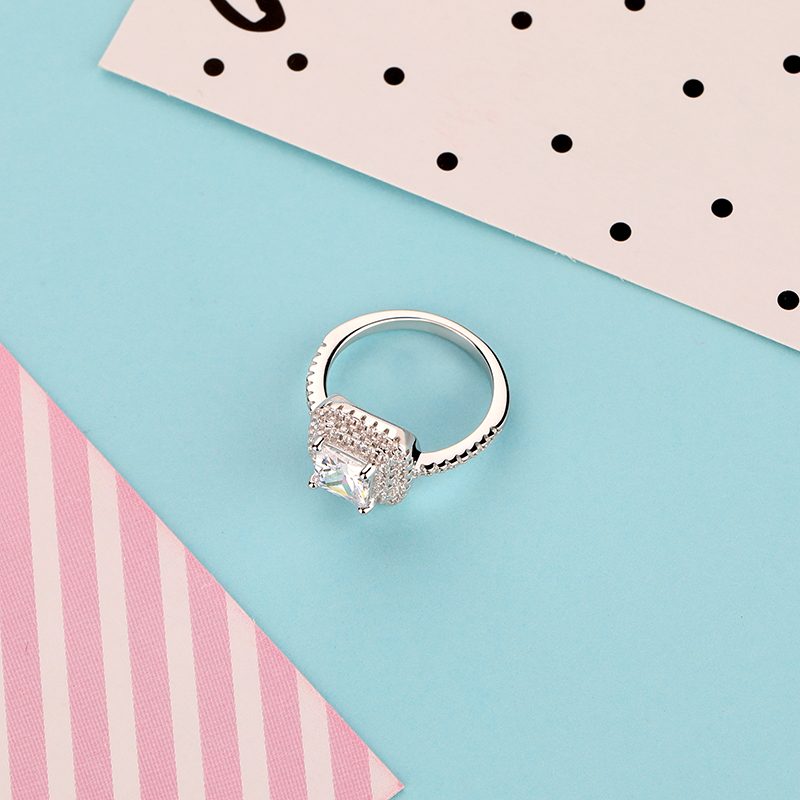 Mascot High Quality Silver Ring Jewelry Woman Silver 925 Gold Plated Sterling Ring With Gemstone Rings