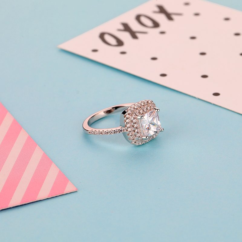 Mascot High Quality Silver Ring Jewelry Woman Silver 925 Gold Plated Sterling Ring With Gemstone Rings