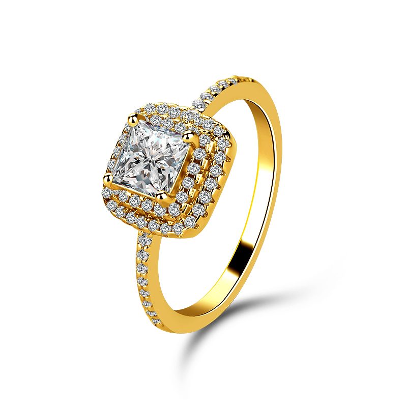Mascot High Quality Silver Ring Jewelry Woman Silver 925 Gold Plated Sterling Ring With Gemstone Rings