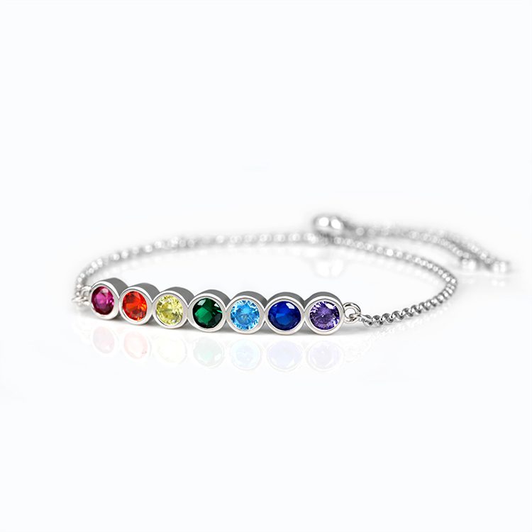 2020 New Bracelet 925 Sterling Silver Bracelet Fashion Jewelry Factory Wholesale Multi-color Crystal for Women 30 Custom Trendy
