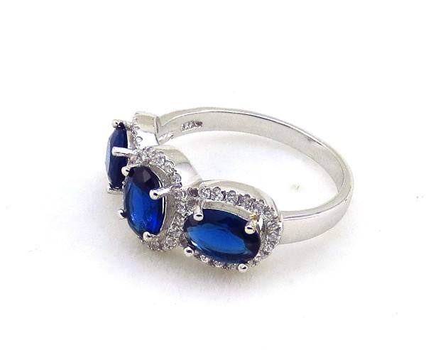 Mascot Trendy Gemstone Rings with Silver Plating for Unisex Men Women Engagement Wedding Gift