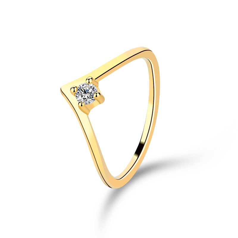 Mascot Wholesale Gem Stone Jewelry 14k Gold Engagement Rings Cubic Zirconia Jewelry Bulk Eternity Ring