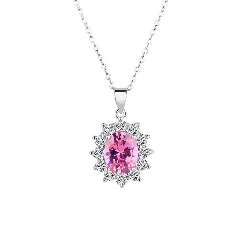 2025 New Arrival Dropshipping Fine Jewelry Flower Clavicle Chain 925 Sterling Silver Cubic Zirconia Snowflake Pendant Necklace