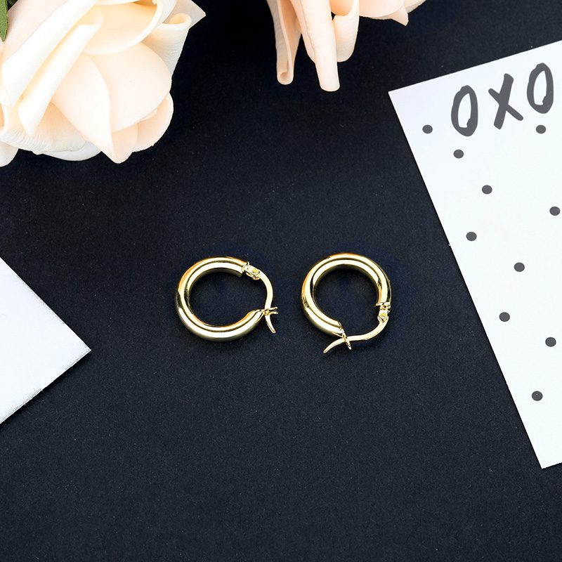 Dubai Gold Jewelry Earring 14k Gold Earrings 925 Silver Earring