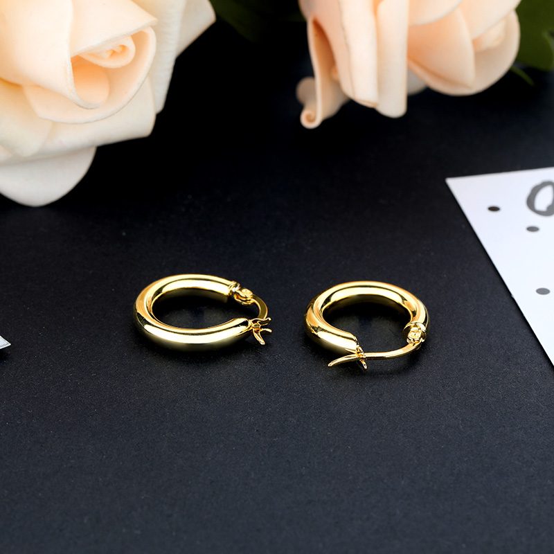 Dubai Gold Jewelry Earring 14k Gold Earrings 925 Silver Earring